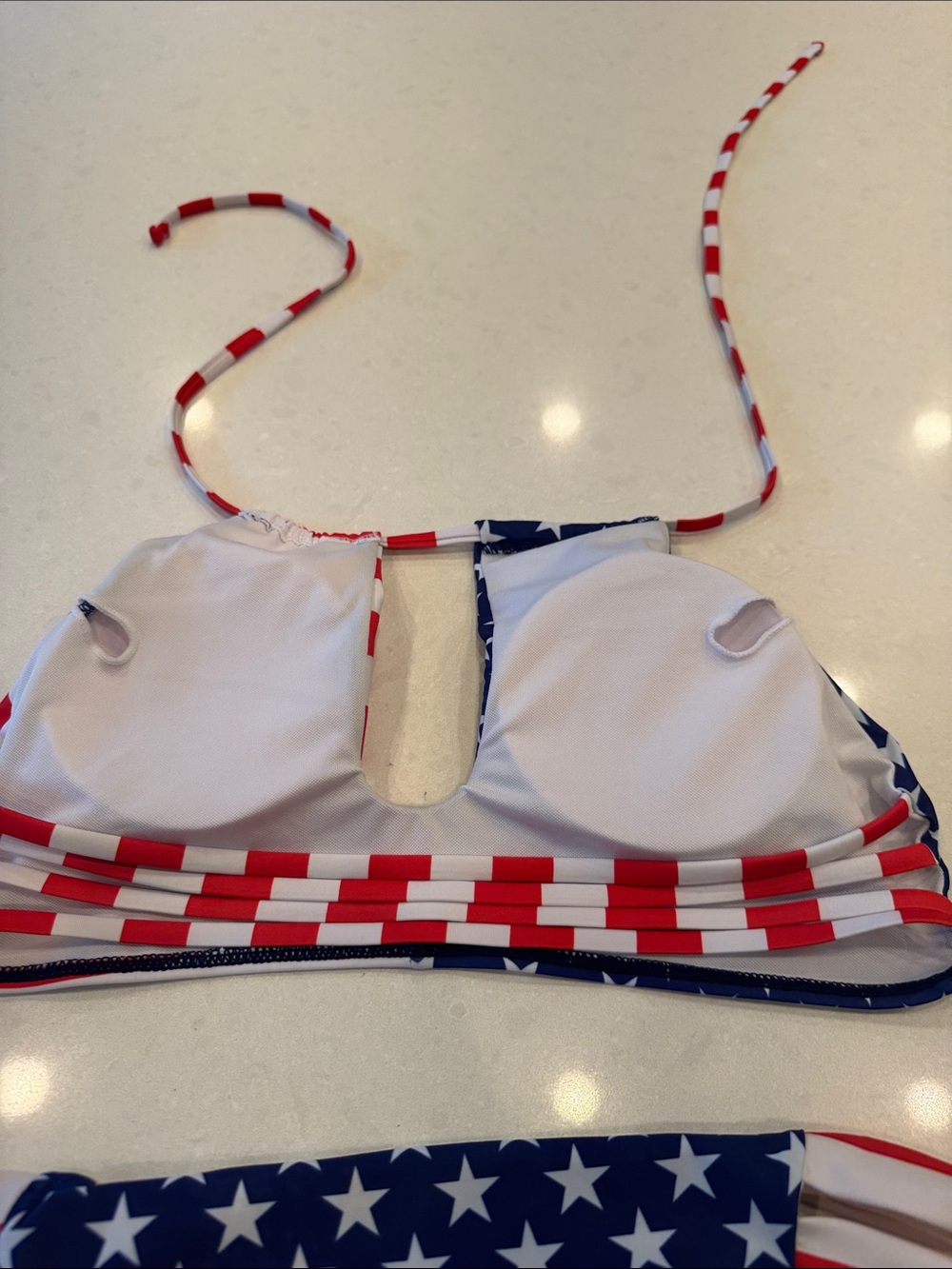 Patriotic Stars & Stripes Women's Bikini Set - Red, White & Blue - Picture 8 of 8